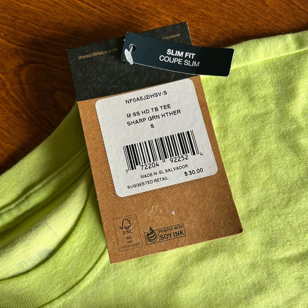 The North Face light green tri-blend tee S NWT